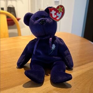 Ty Purple Stuffed Animal Bear Plush